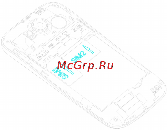 DEXP Ixion ES 3,5 Black [10/27] Установка sim карты и карты памяти