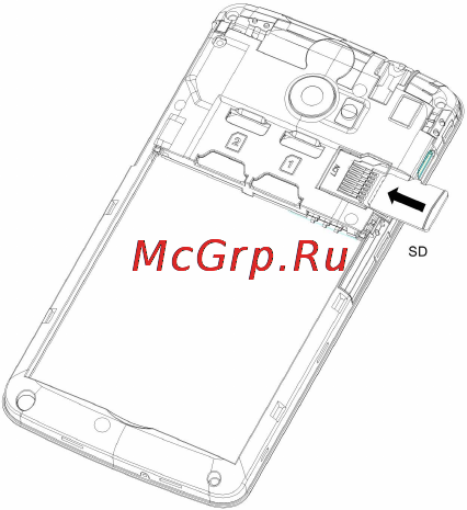 DEXP Ixion ES2 4 Black [11/27] Установка sim карты и карты памяти