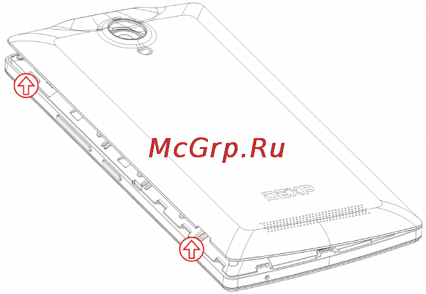 DEXP Ixion ES2 5 Blue [11/29] Установка sim карты и карты памяти