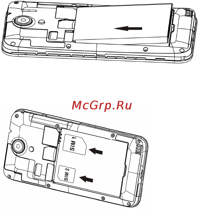 DEXP Ixion MQ 3,5 Black [10/27] Установка sim карты и карты памяти