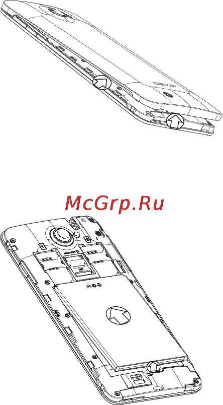 DEXP Ixion MS 5 White [11/28] Установка sim карты и карты памяти
