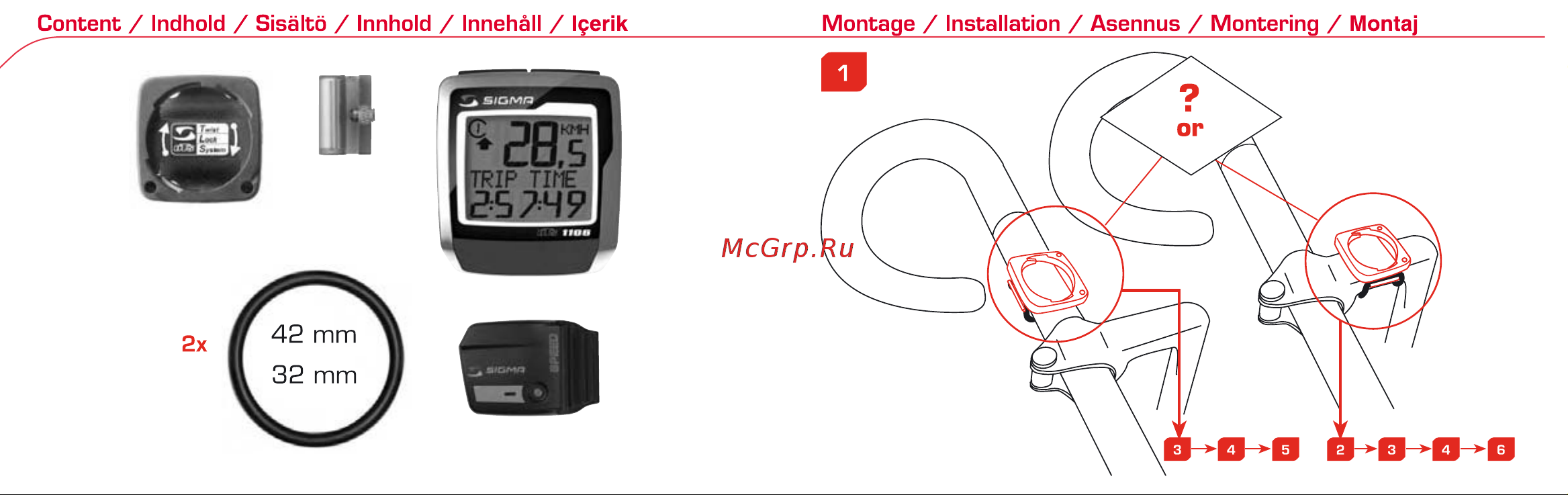 Sigma Sport BC 1106 Инструкция по эксплуатации онлайн [2/11] 736369