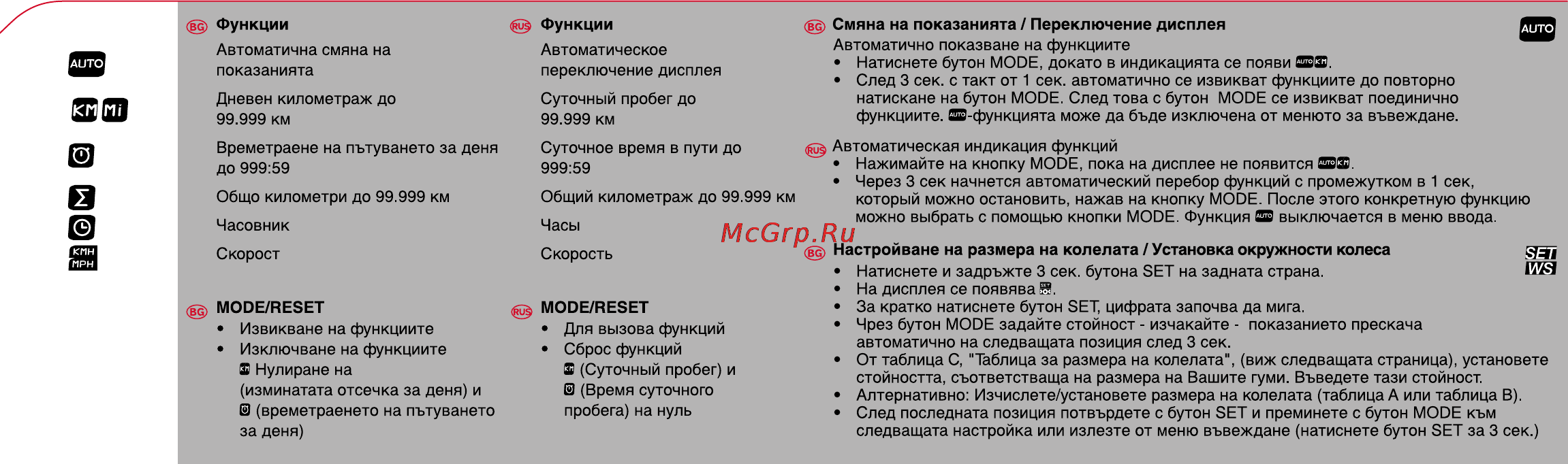 Sigma SPORT BC 506 Инструкция по эксплуатации онлайн [7/9] 117346