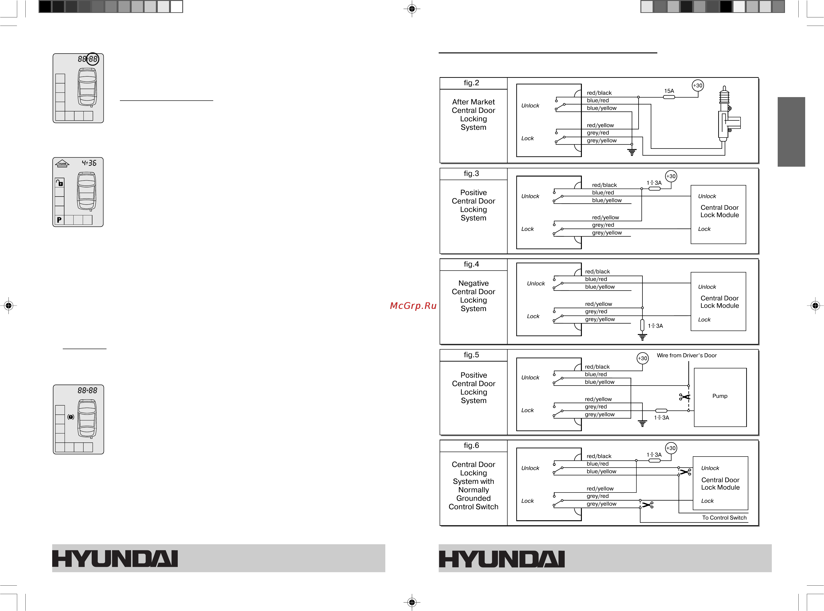 Hyundai H-SS71 [4/28] Central door lock system connection diagrams