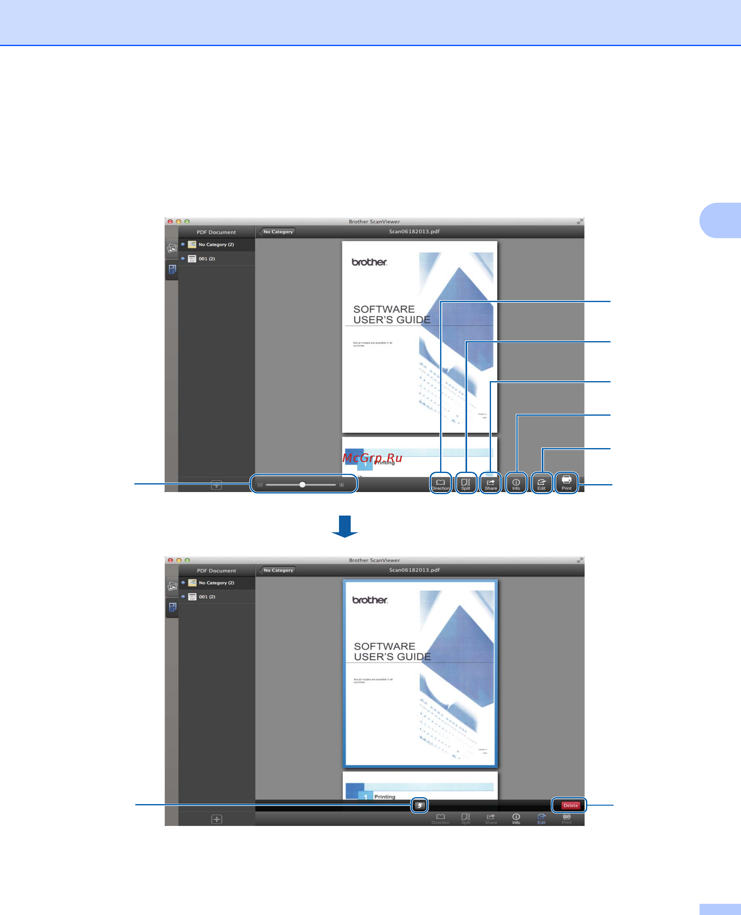 Brother DCP-7055WR [32/35] Editing documents from the preview screen