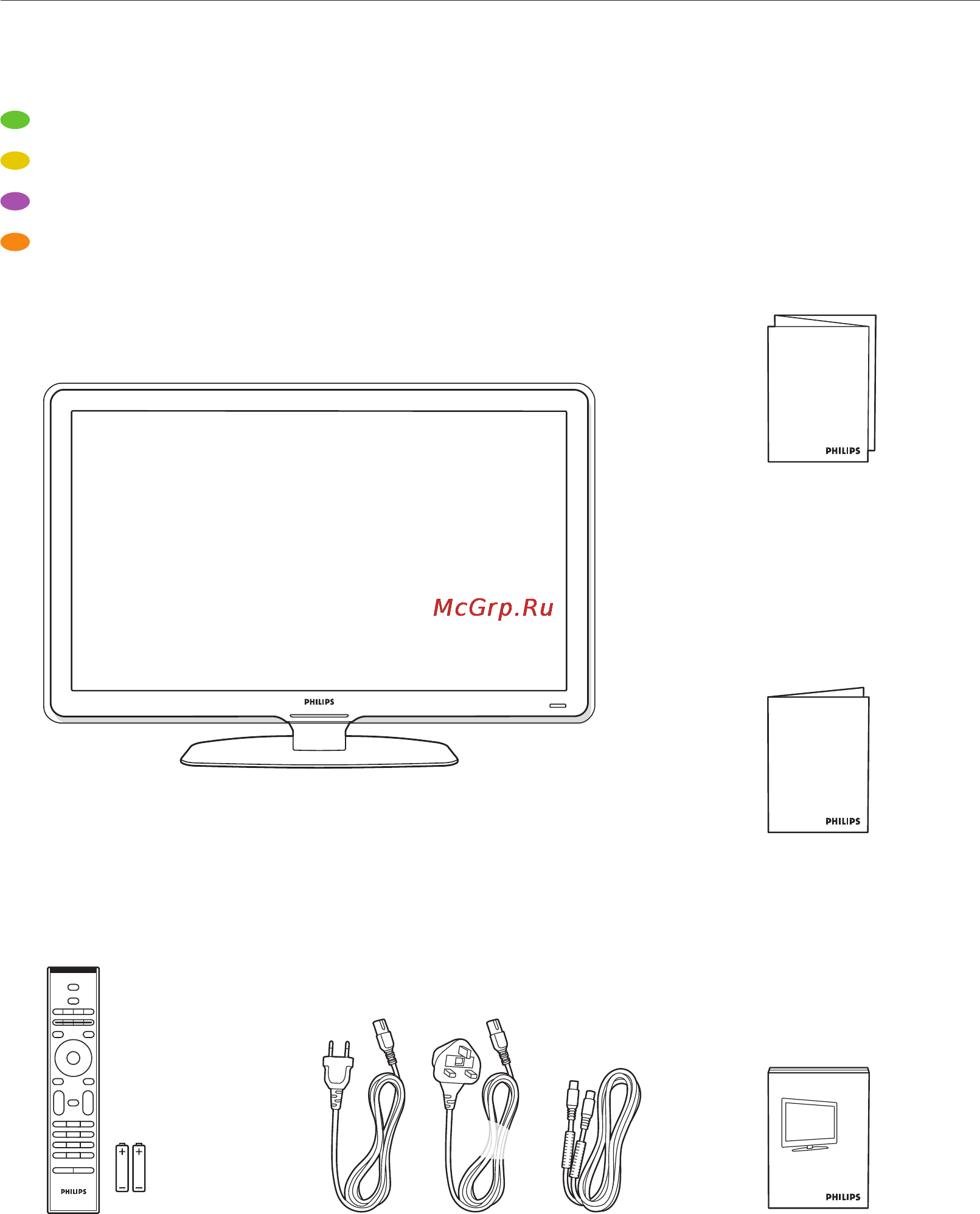Philips 32PFL7623D/10 [2/12] Комплект поставки