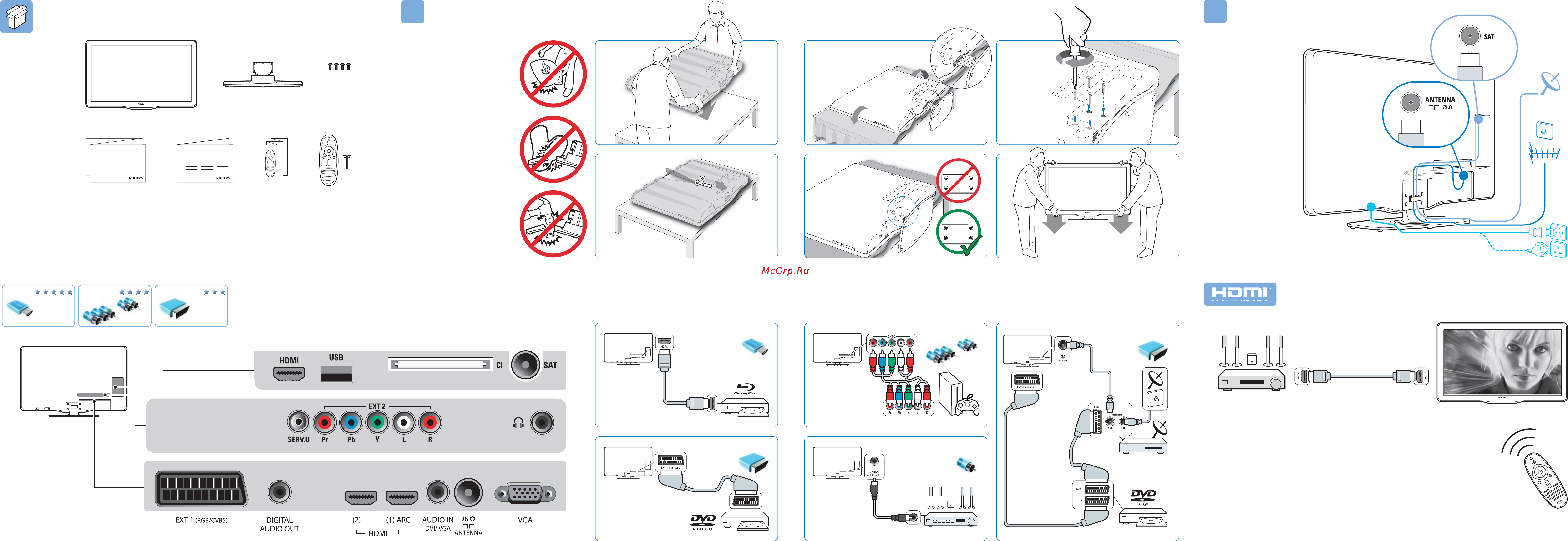 Philips 40PFL6605H/60 Краткое руководство онлайн