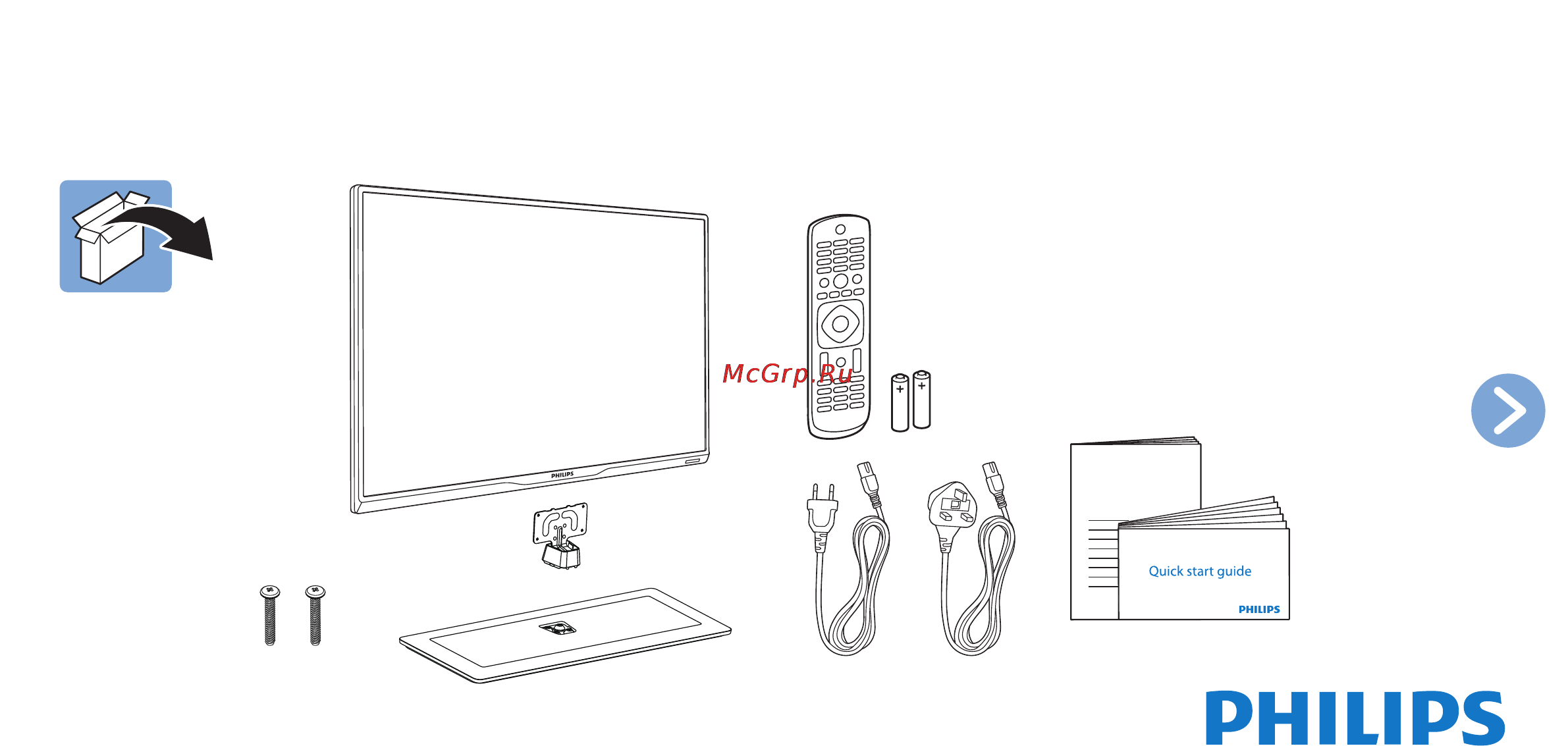 Philips 50PFT4109 Краткая инструкция онлайн