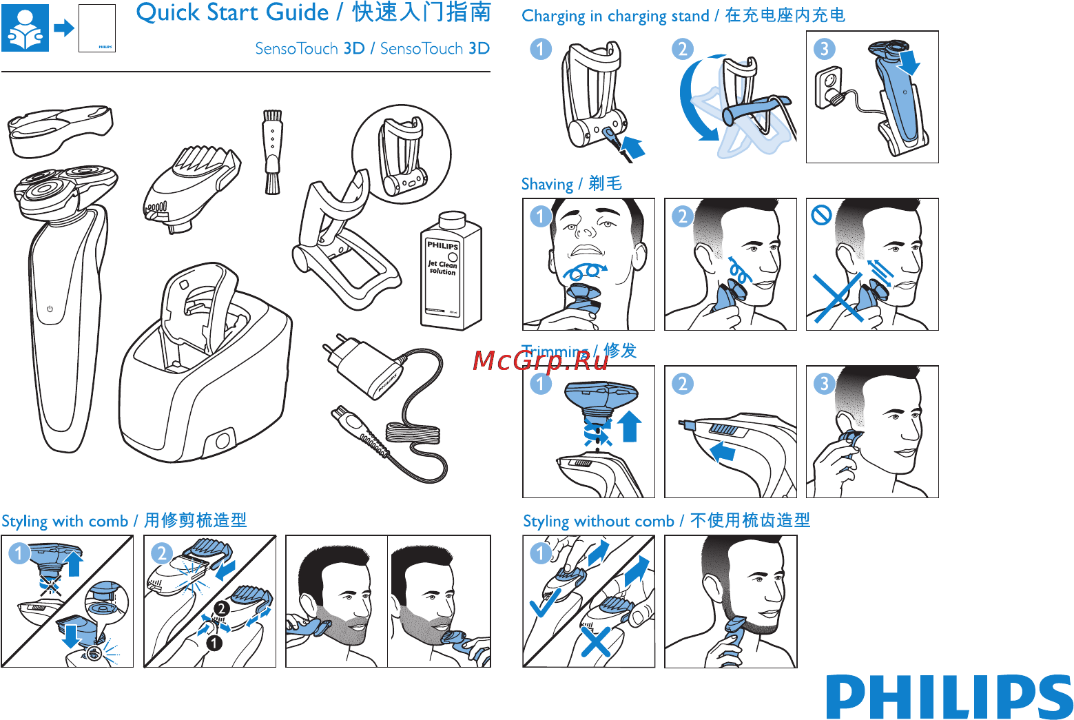 Philips RQ 1285 Quick start guide онлайн