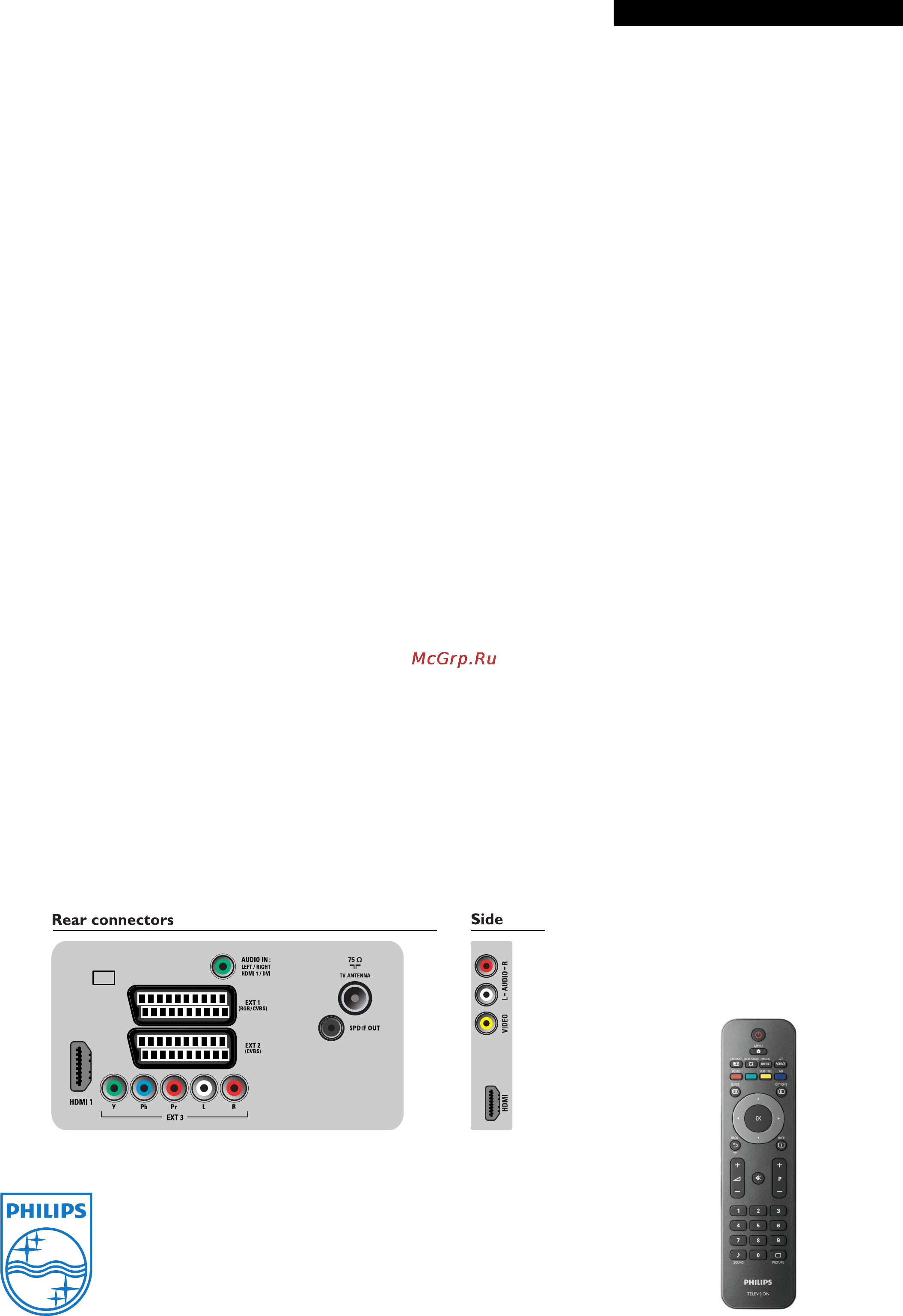 Philips 32PFL3404/60 [3/3] Возможности подключения