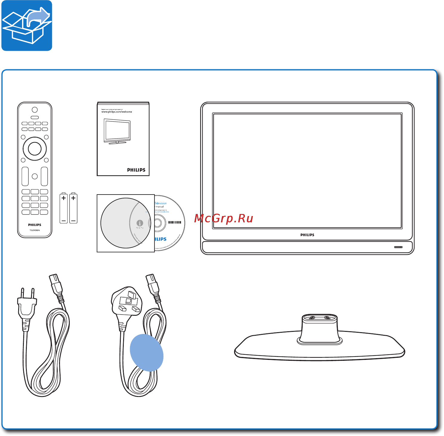 Philips 19PFL3404/60 Краткое руководство онлайн [2/11] 118026