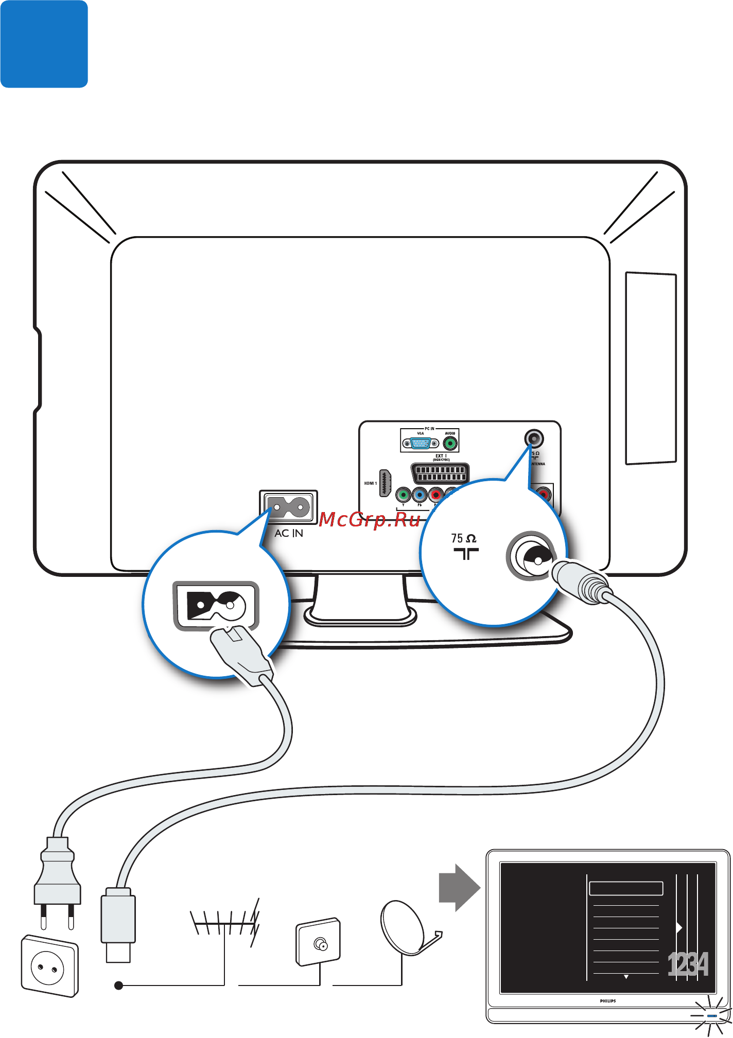Philips 19PFL3404/60 [4/11] Tv antenna