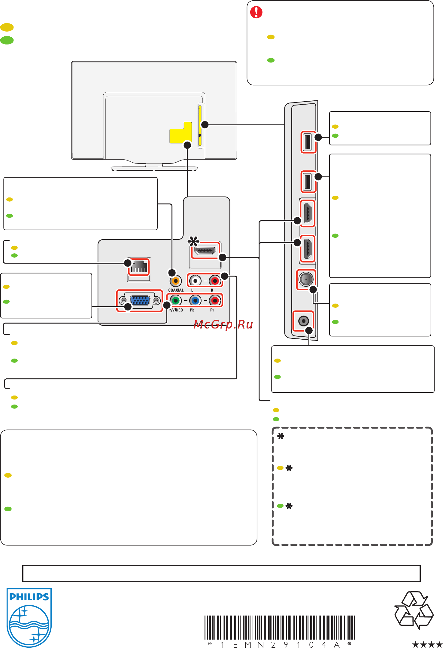 Philips 32PFL4907 [10/10] Connection overview