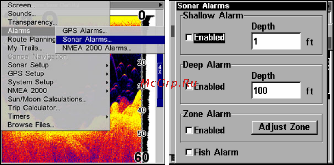 Lowrance LMS-525C DF [72/252] Alarms