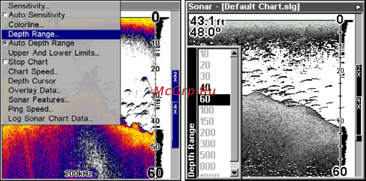 Lowrance LMS-525C DF [81/252] Depth range automatic