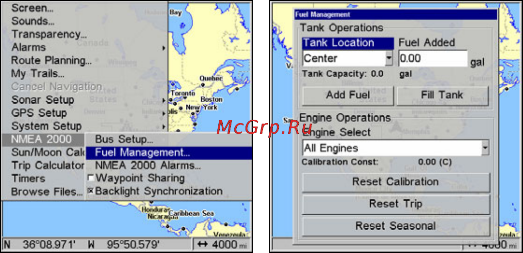 Lowrance LMS-522c iGPS [218/252] Fuel management menu