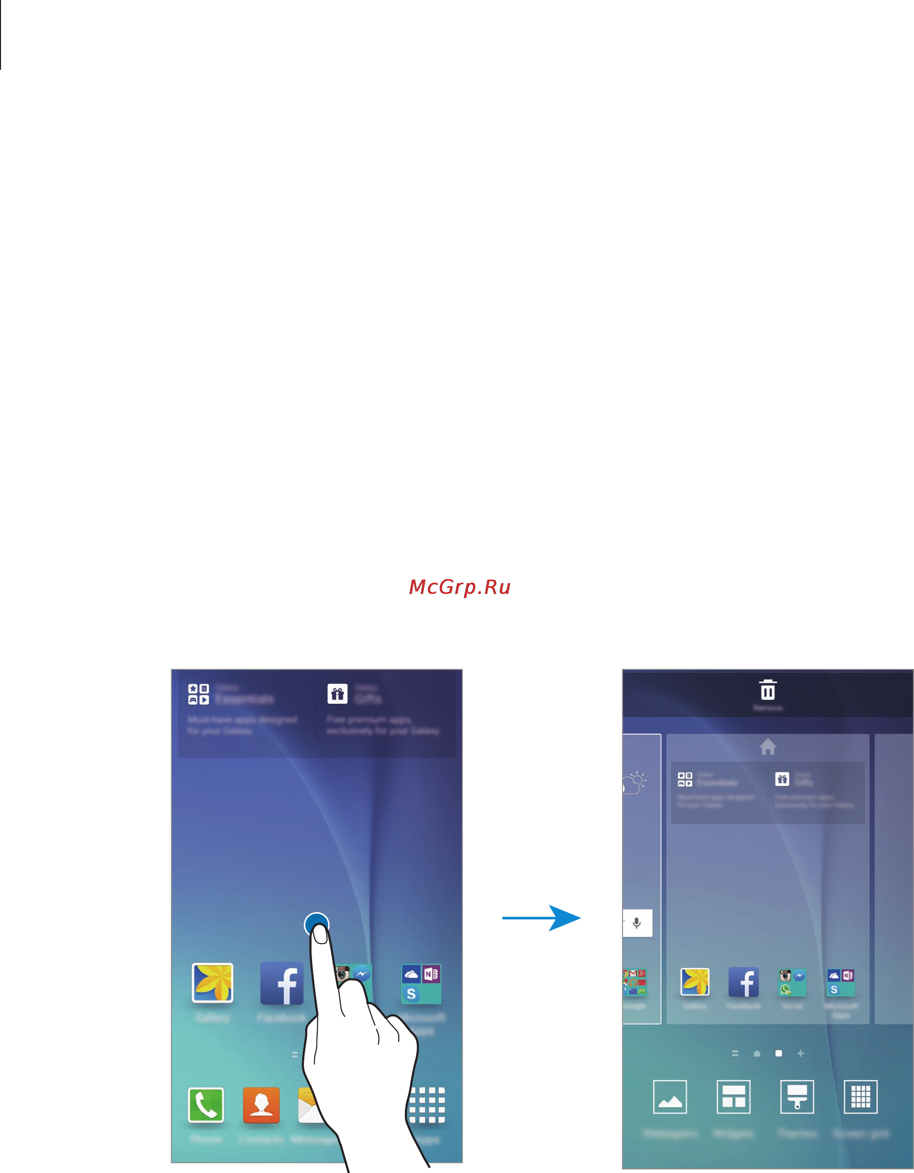Samsung Galaxy S6 Duos SM-G920FD [22/143] Параметры главного экрана