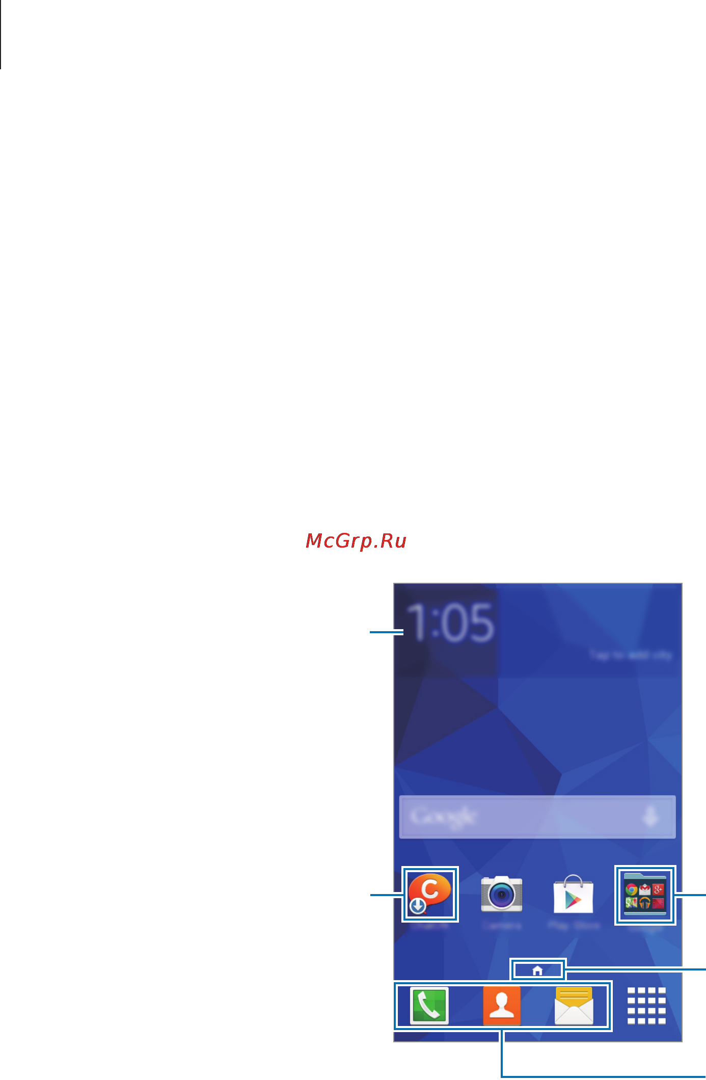 Samsung Galaxy Ace 4 Lite Duos SM-G313H [23/124] Интерфейс главного экрана