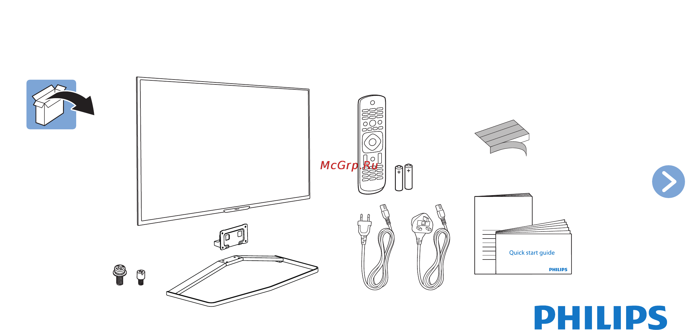 Philips 55PFT5209 Инструкция по быстрому запуску онлайн