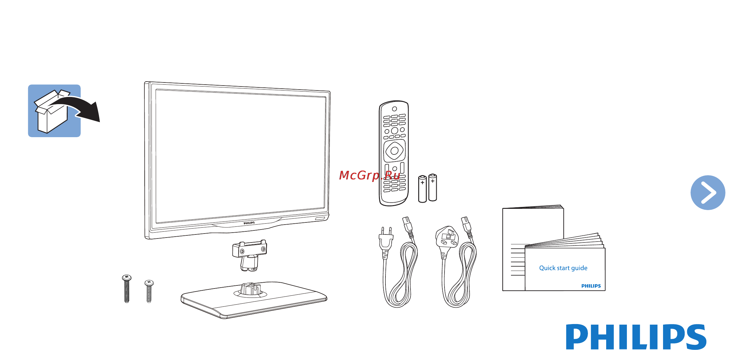 Philips 4100 series 24PHH4109/60 Инструкция по быстрому запуску онлайн
