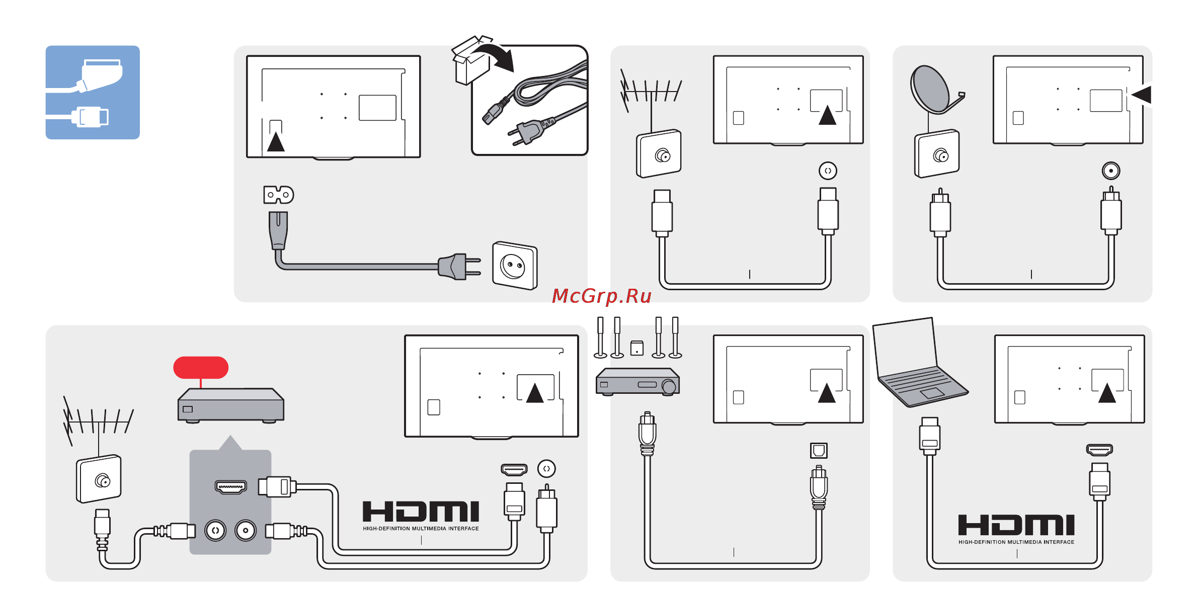 Philips 50PFT4309 [6/12] Coax satellite coax