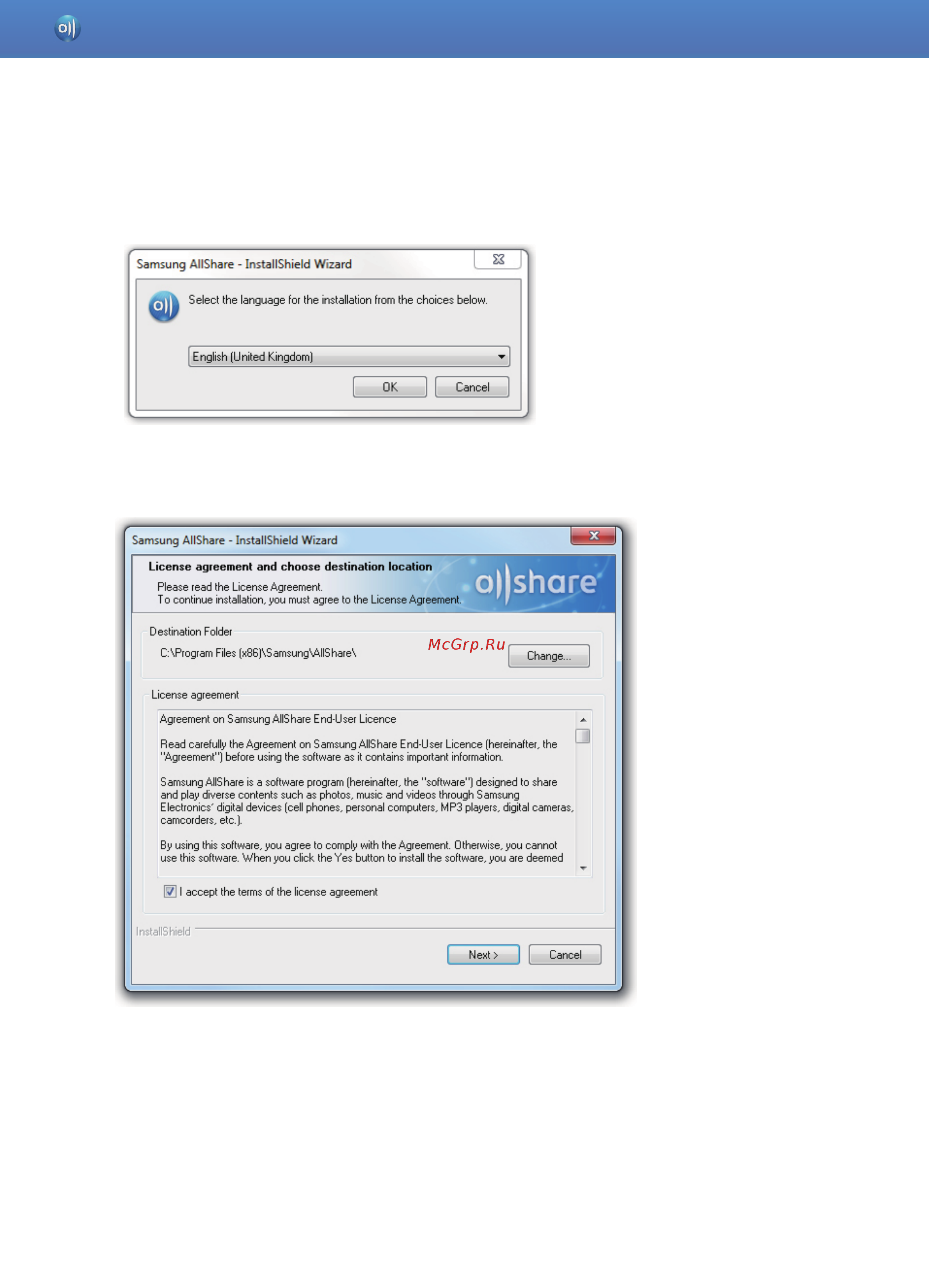 Samsung UE32D5000PW [6/46] Install allshare