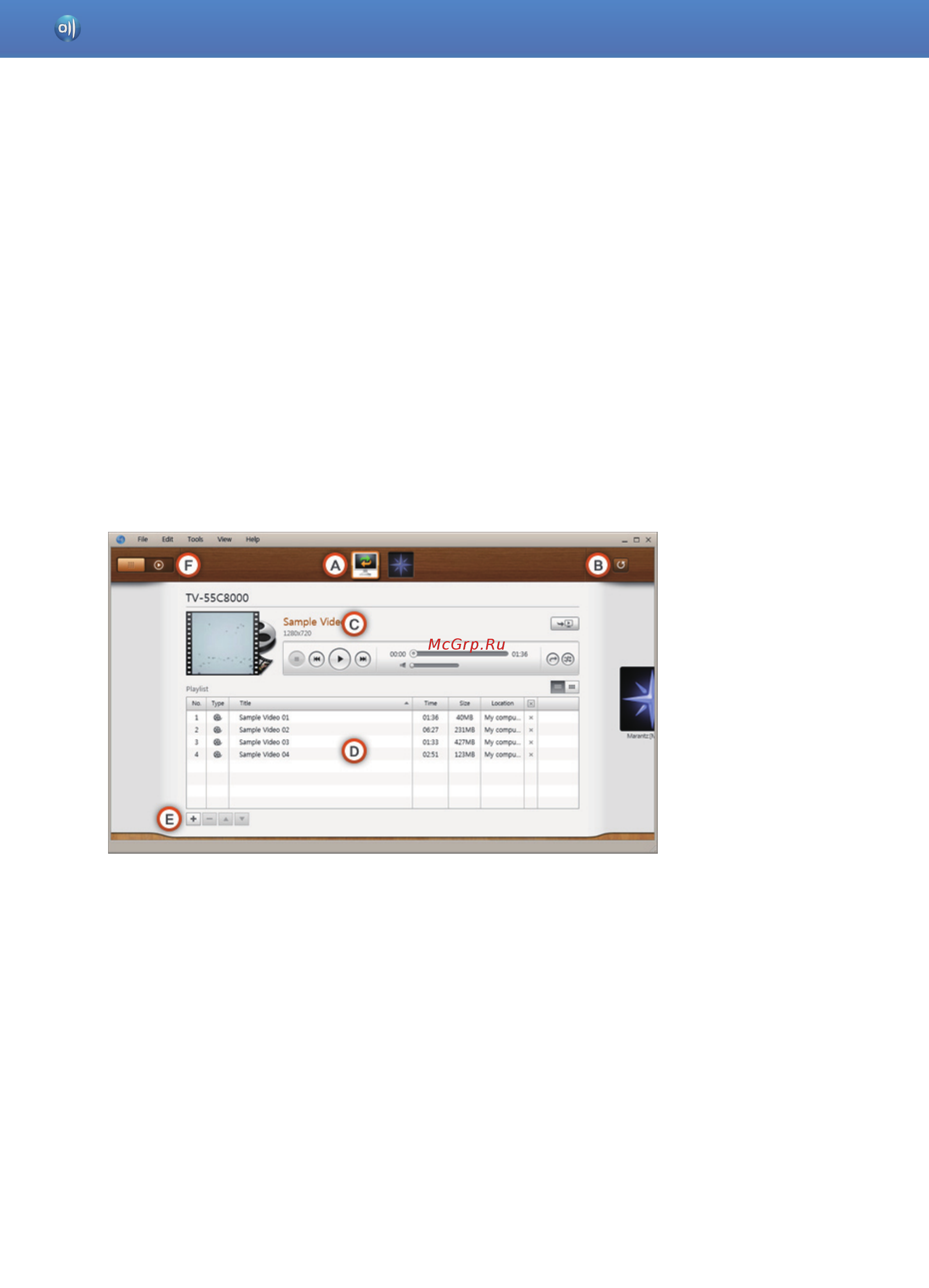 Samsung UE-40 D5000PW [9/46] Screen layout