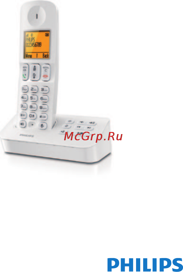 Philips D4002W Краткое руководство онлайн