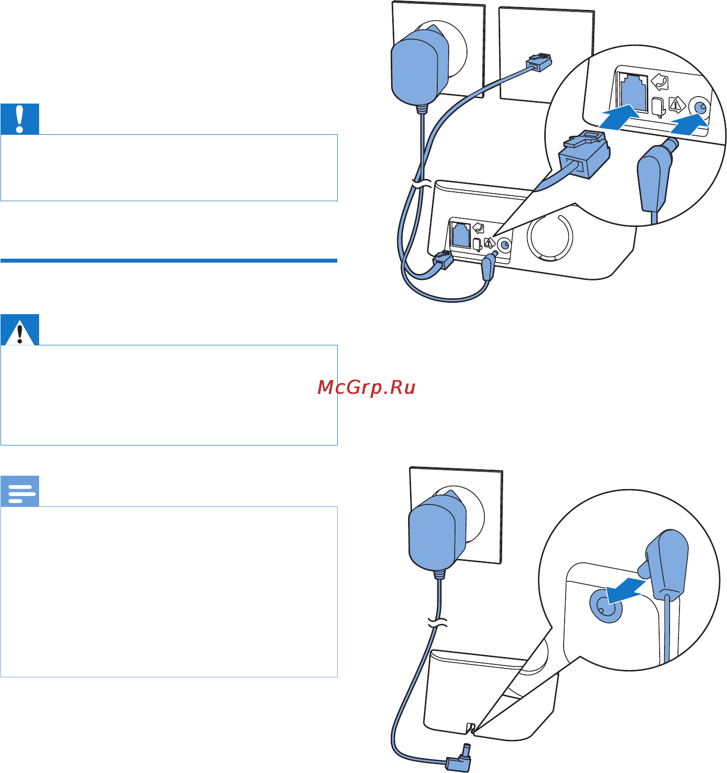 Philips D4002WC [10/48] Connect the base station
