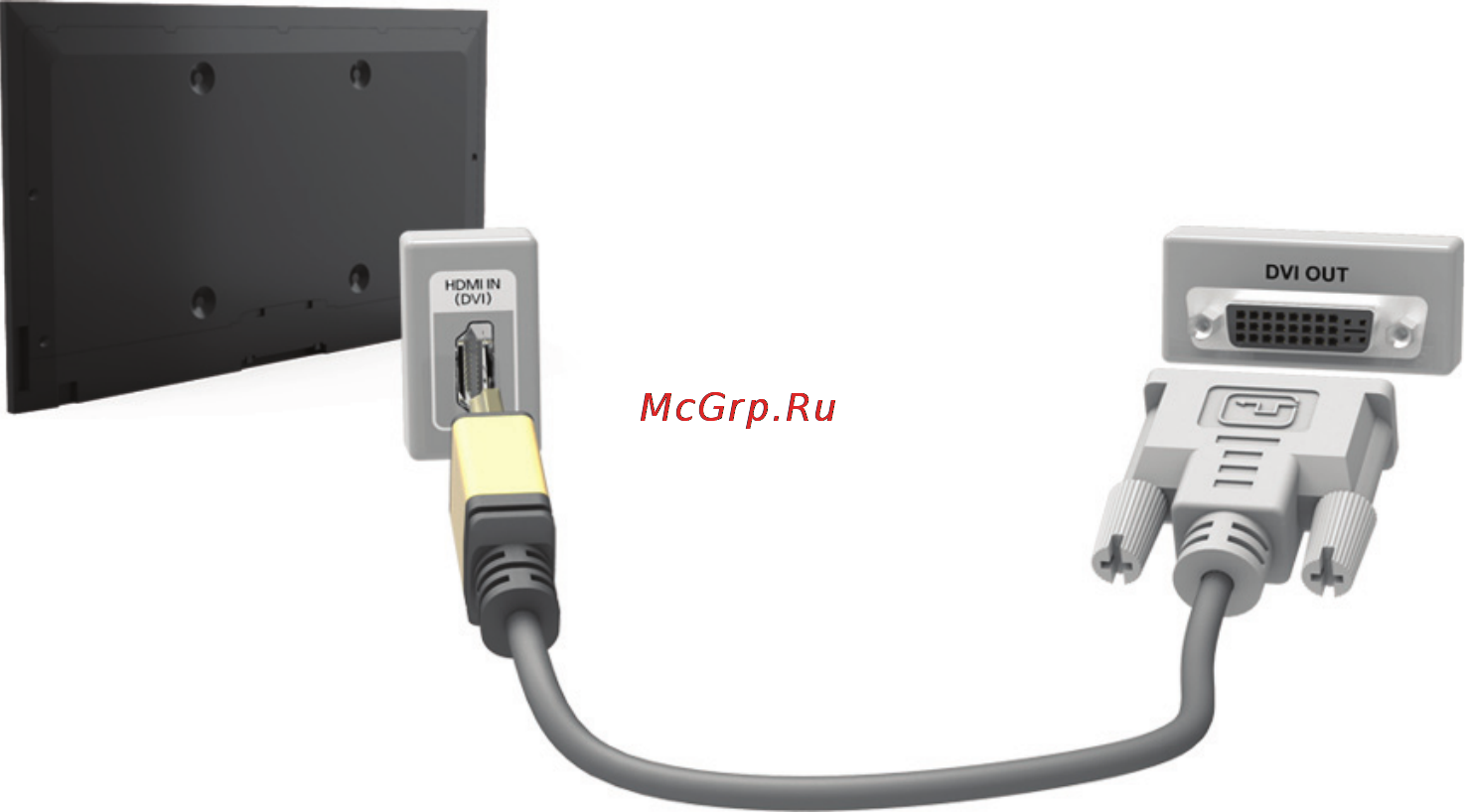 Samsung UE40H6203AK [17/166] Подключение порт hdmi dvi