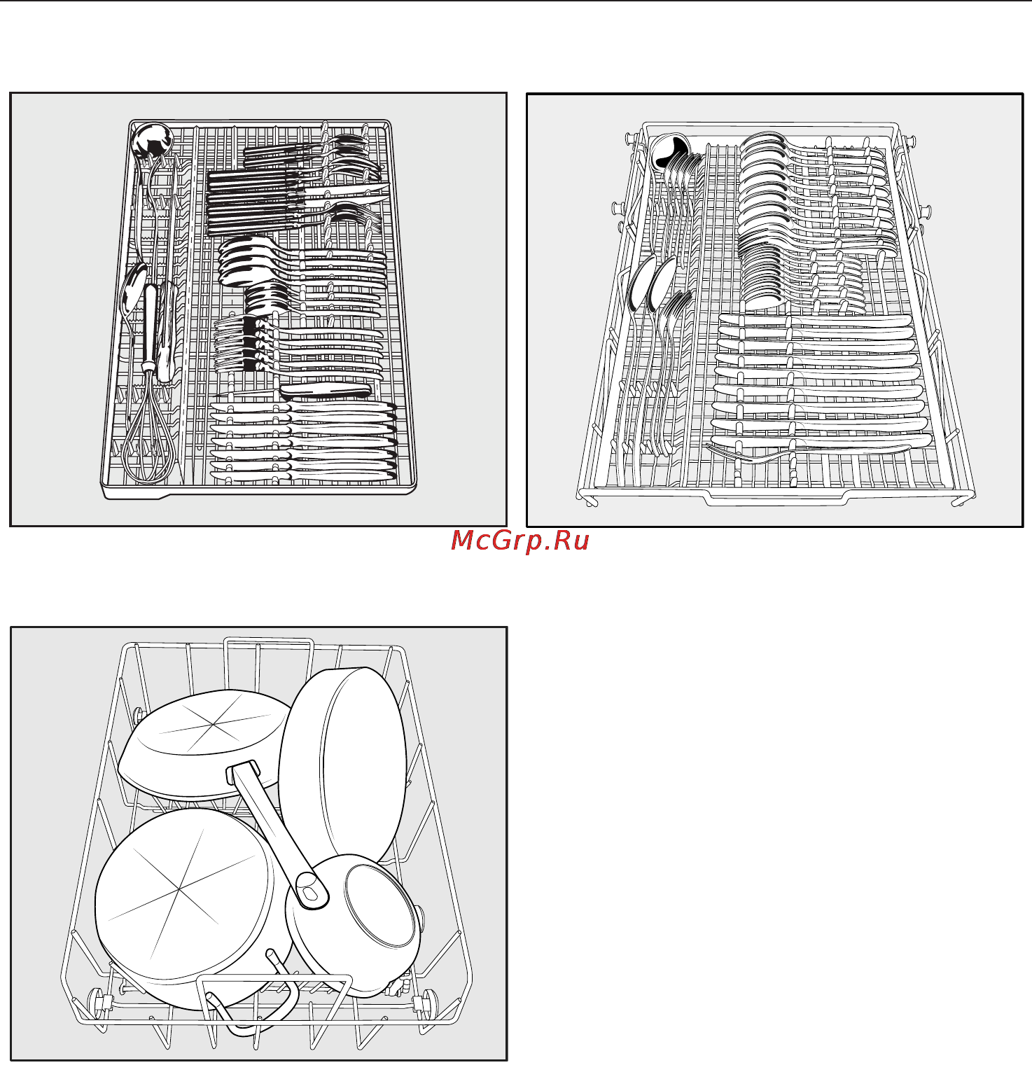 Miele G4760 SCVi [38/88] Размещение посуды и столовых приборов