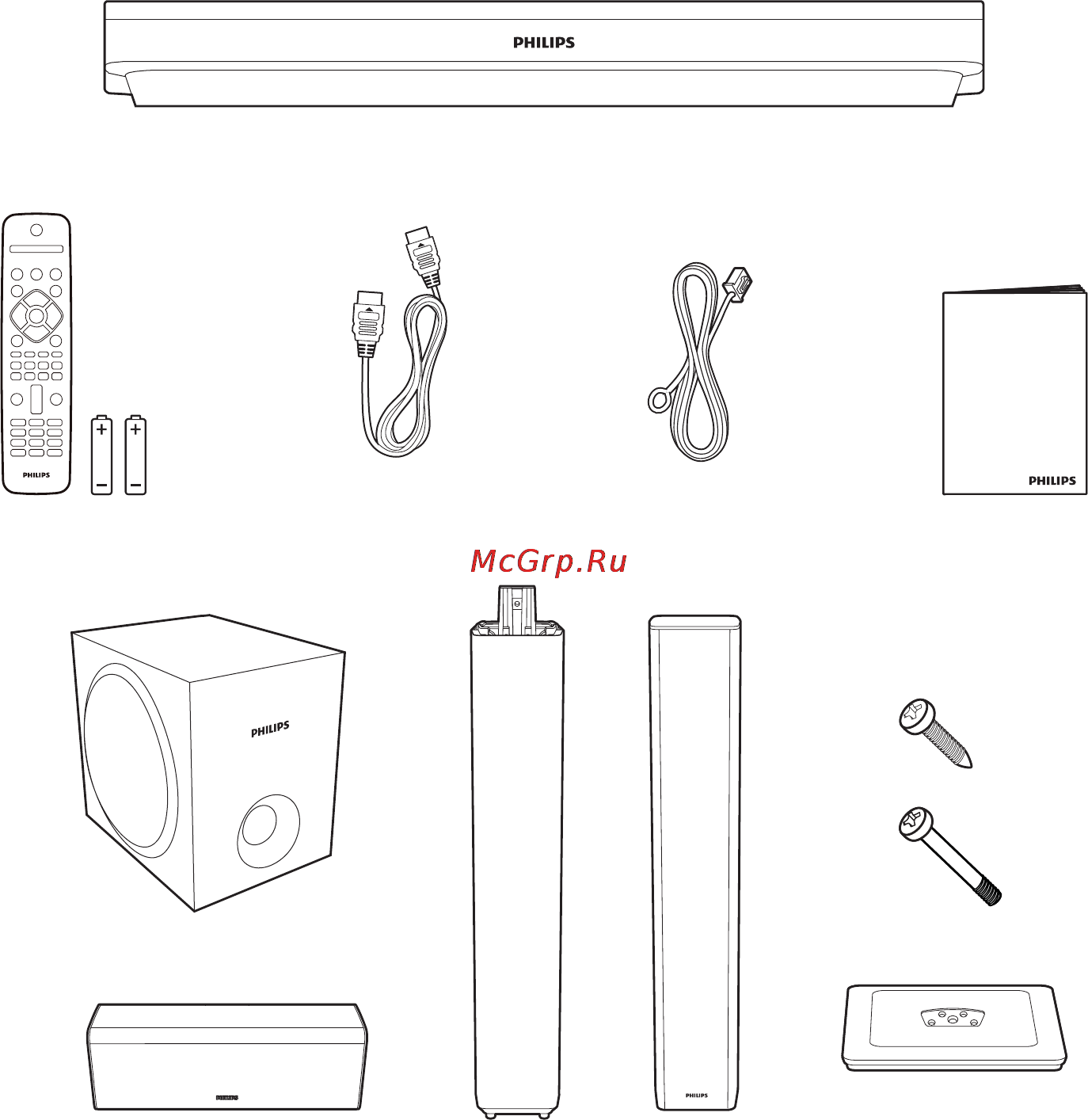Philips HTB3580G Инструкция по быстрому запуску онлайн [4/18] 118732