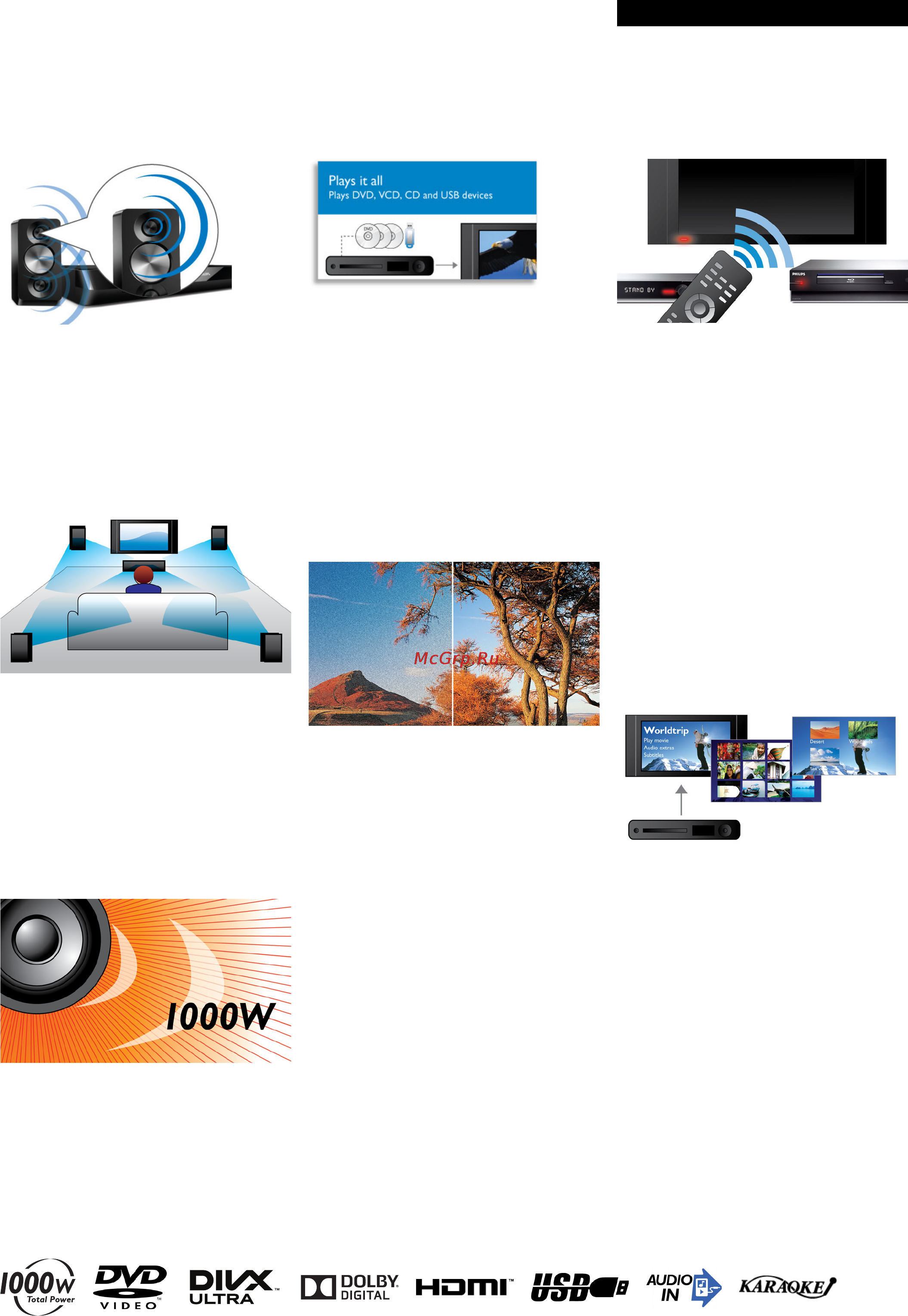 Philips HTD5570 [2/3] Основные особенности