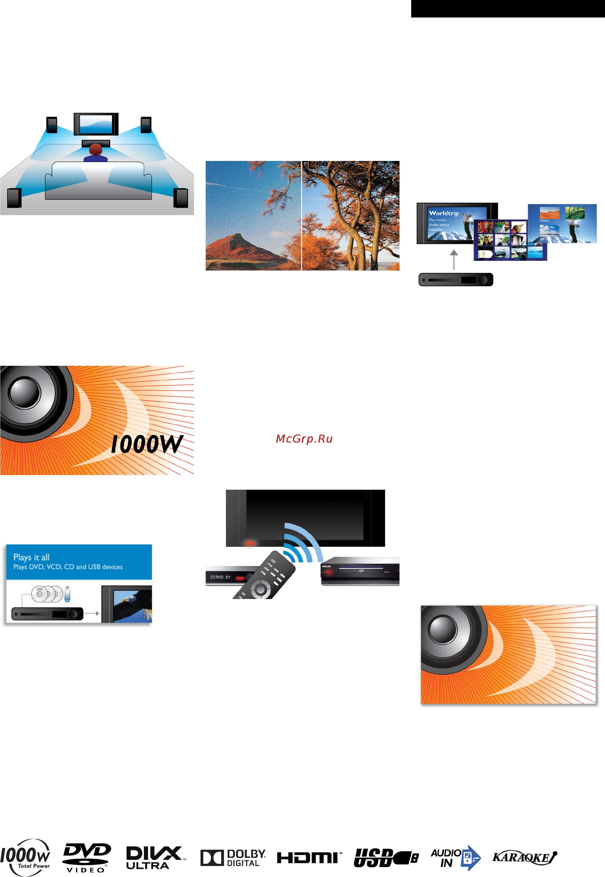 Philips HTD5580 [2/3] Особенности