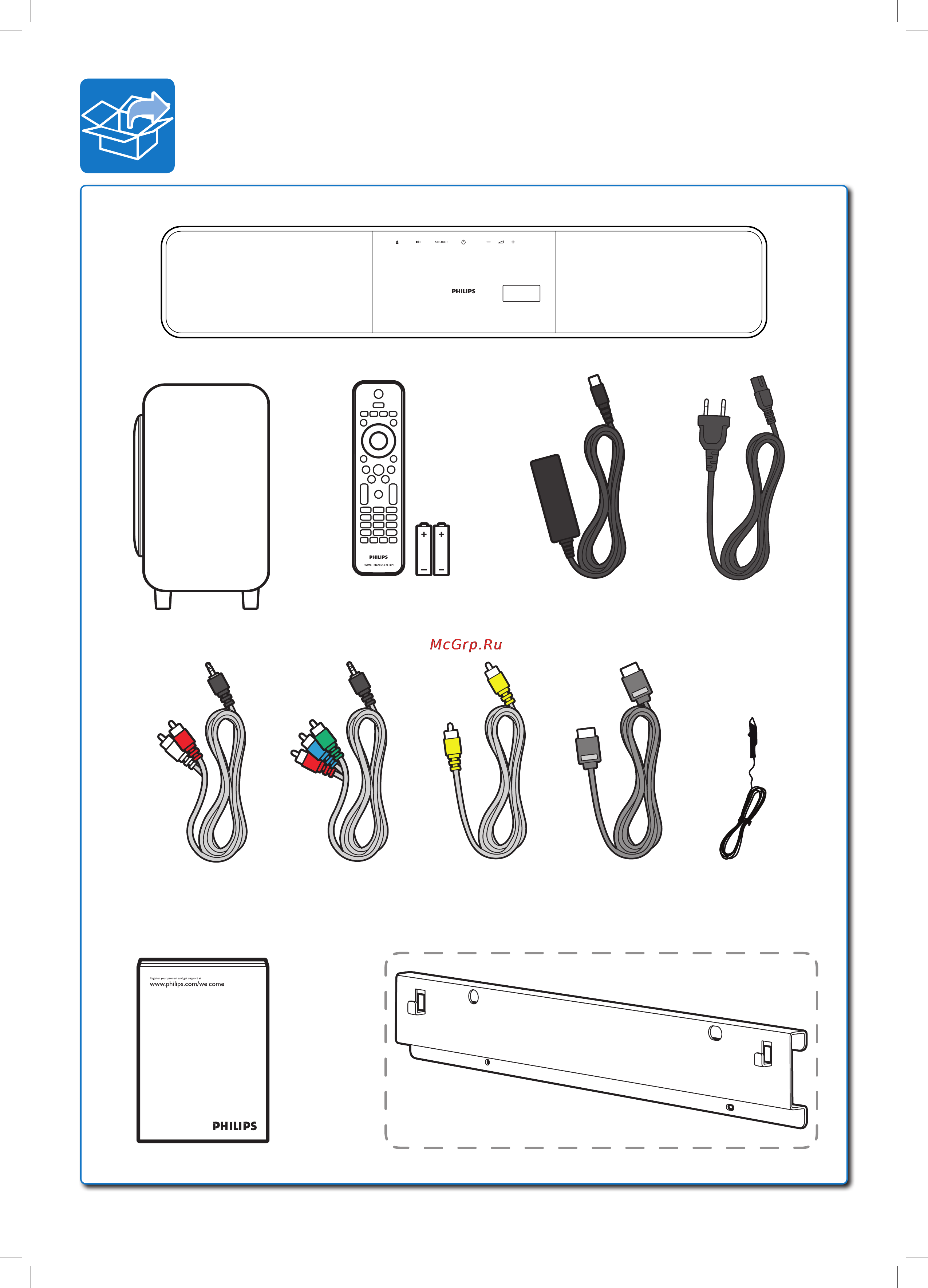 Philips SOUNDBAR HTS5120 [2/12] User manual