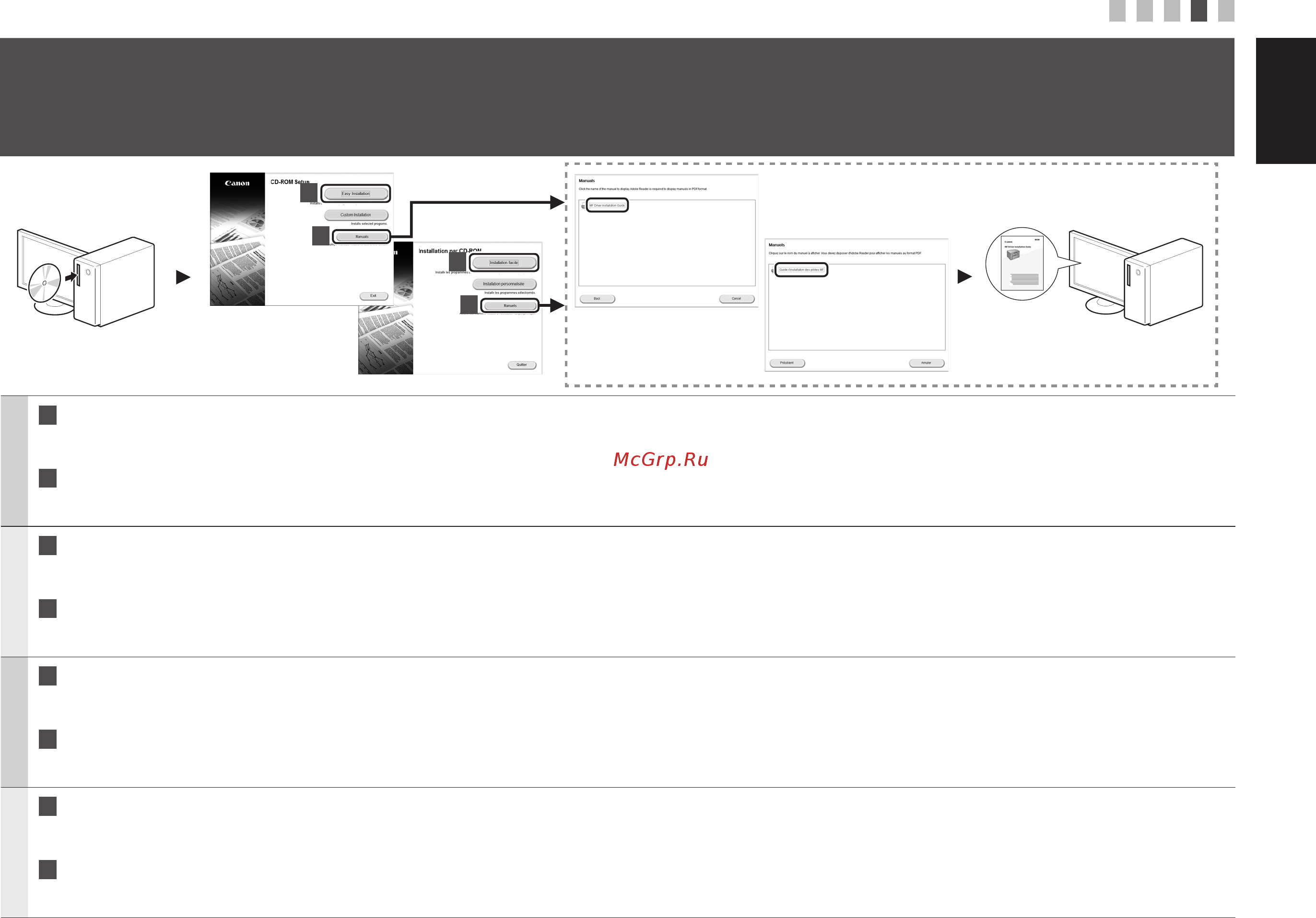 Canon i-SENSYS MF3010 [11/204] Installing the driver software installation du pilote logiciel installazione di driver software installieren des treibers bzw der software