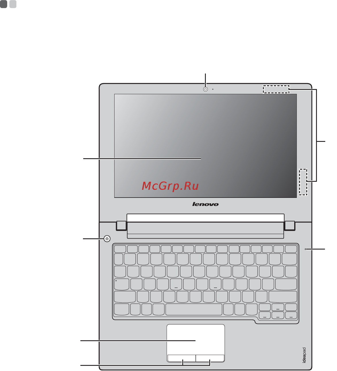 Lenovo ideapad s210, 59-396941 [7/36] Вид сверху