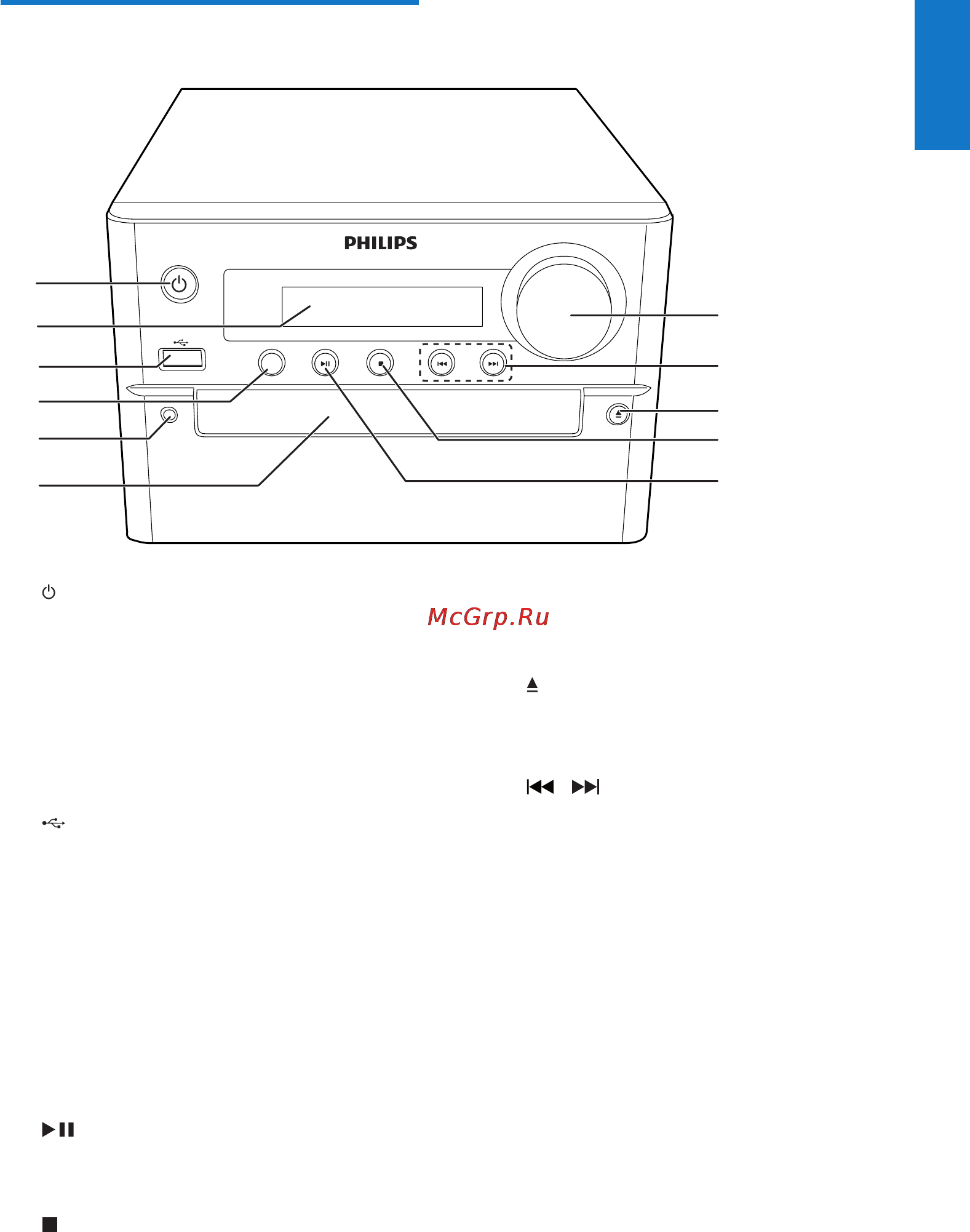 Philips MCD5110 [7/38] Описание основного устройства