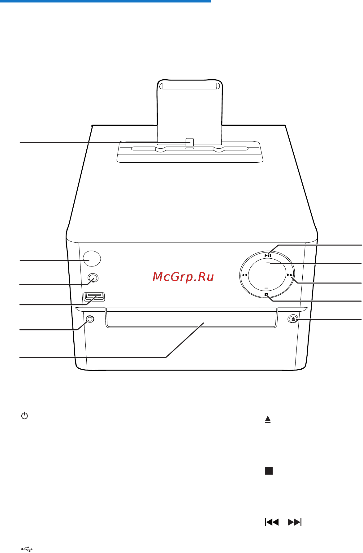 Philips DCM2170 [7/24] Описание основного устройства
