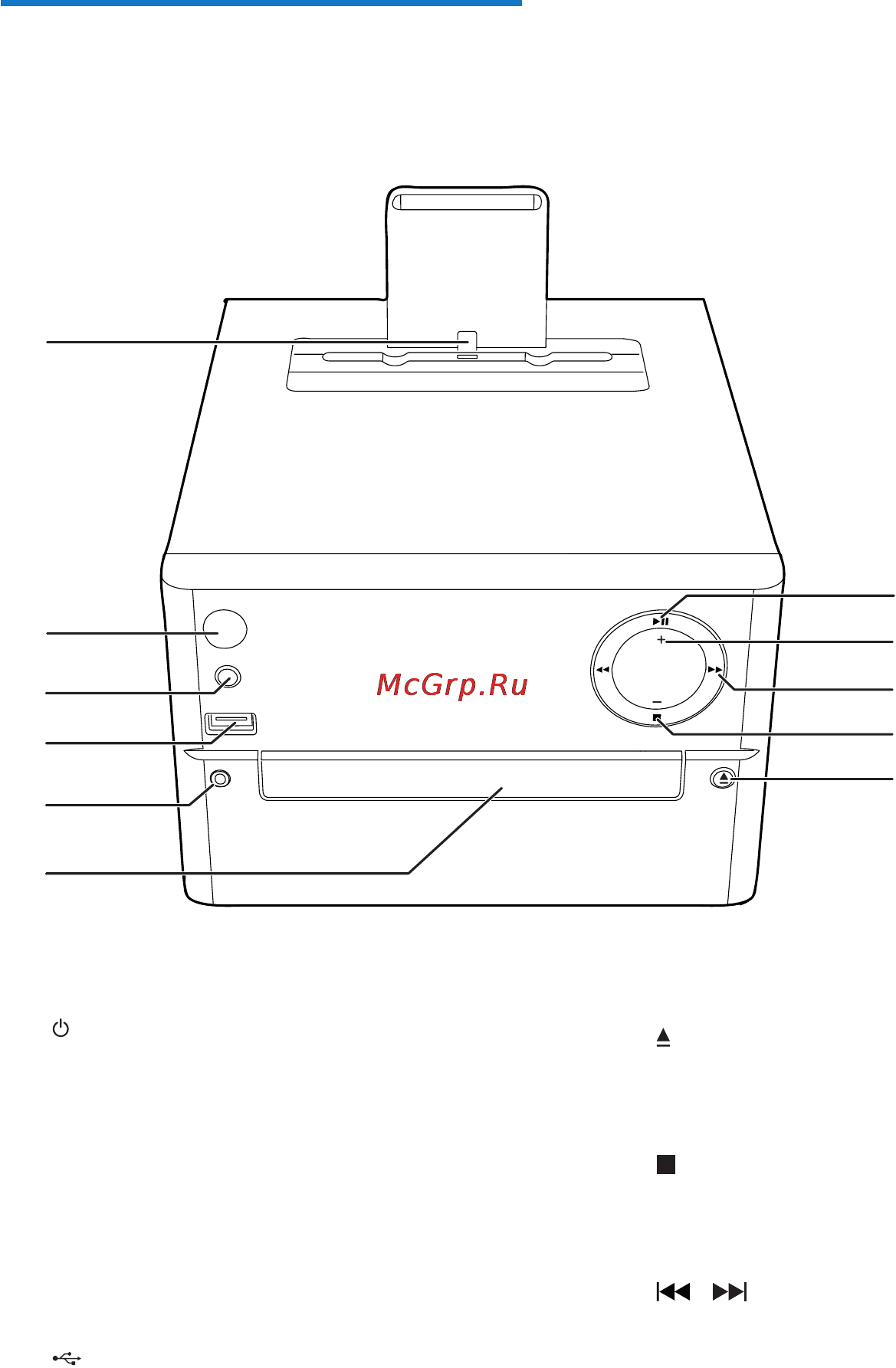 Philips DCM1170 [7/24] Описание основного устройства