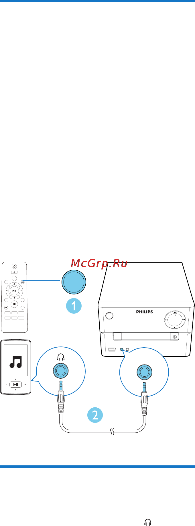 Philips MCM3150 [17/24] Воспроизведение с внешнего устройства