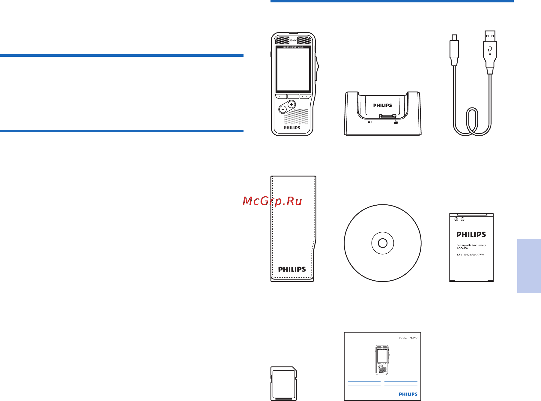 Philips Pocket Memo 8000 [127/184] Votre enregistreur de dictée numérique