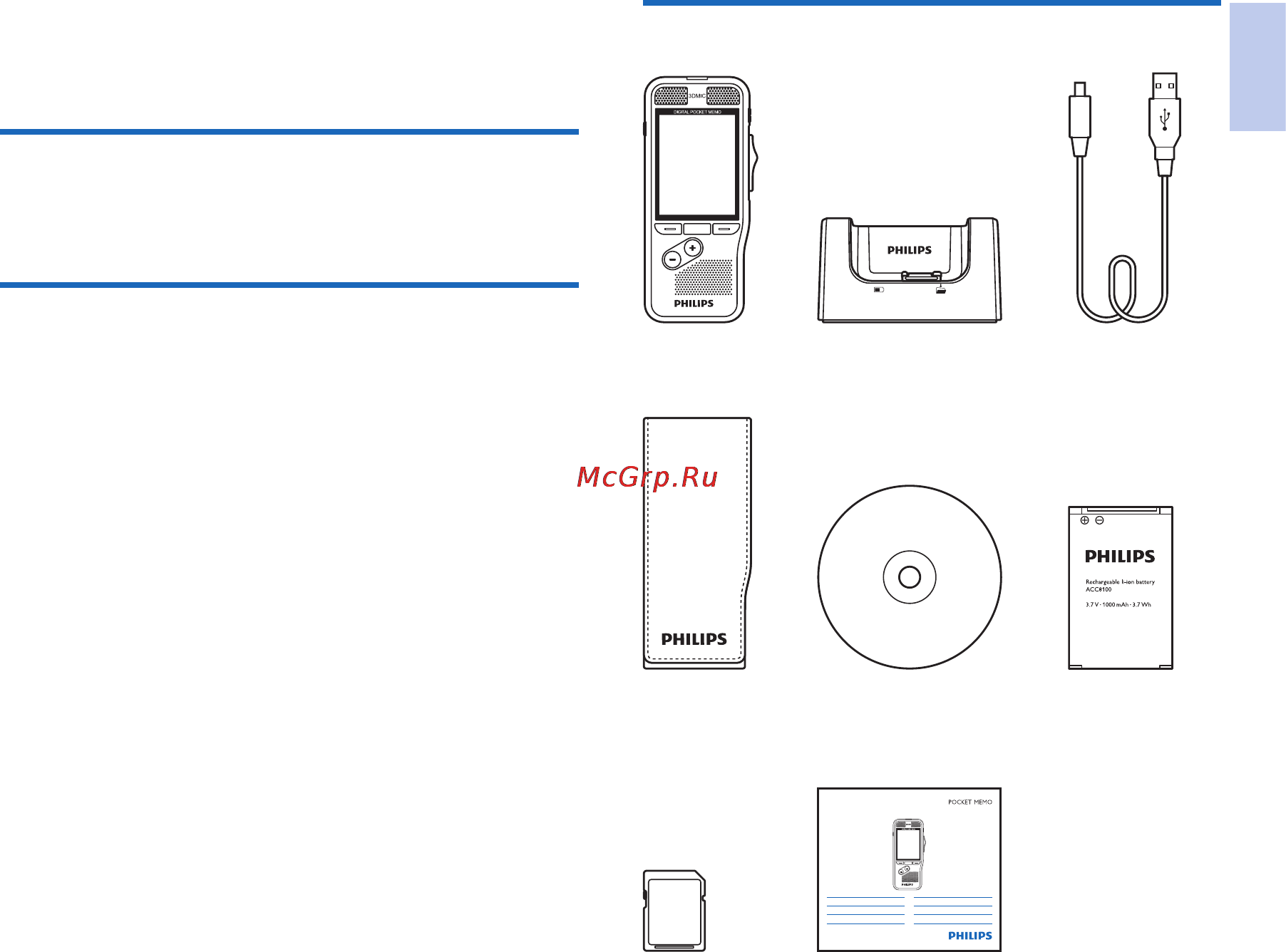 Philips Pocket Memo DPM8000 [7/184] Your digital dictation recorder