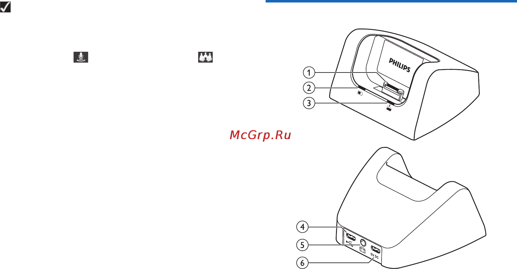 Philips Pocket Memo DPM8000 [70/184] Overzicht van het docking station