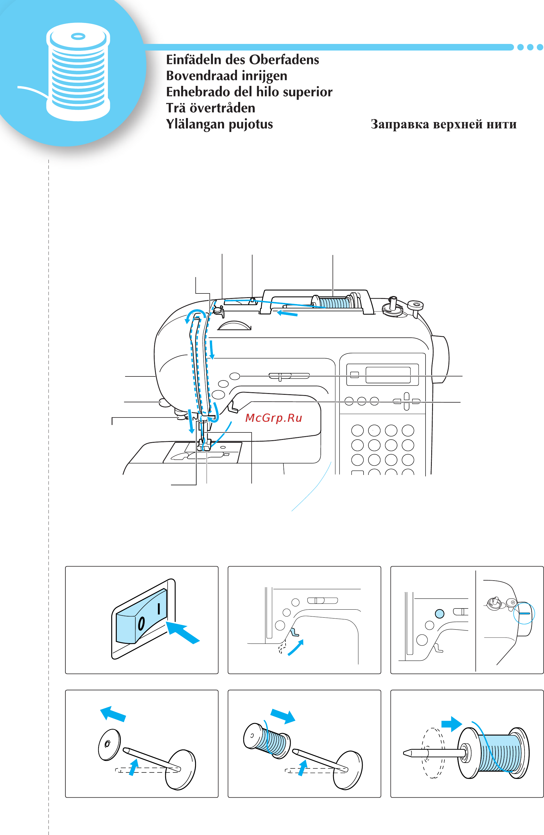 Brother ML-900 [6/16] Upper threading