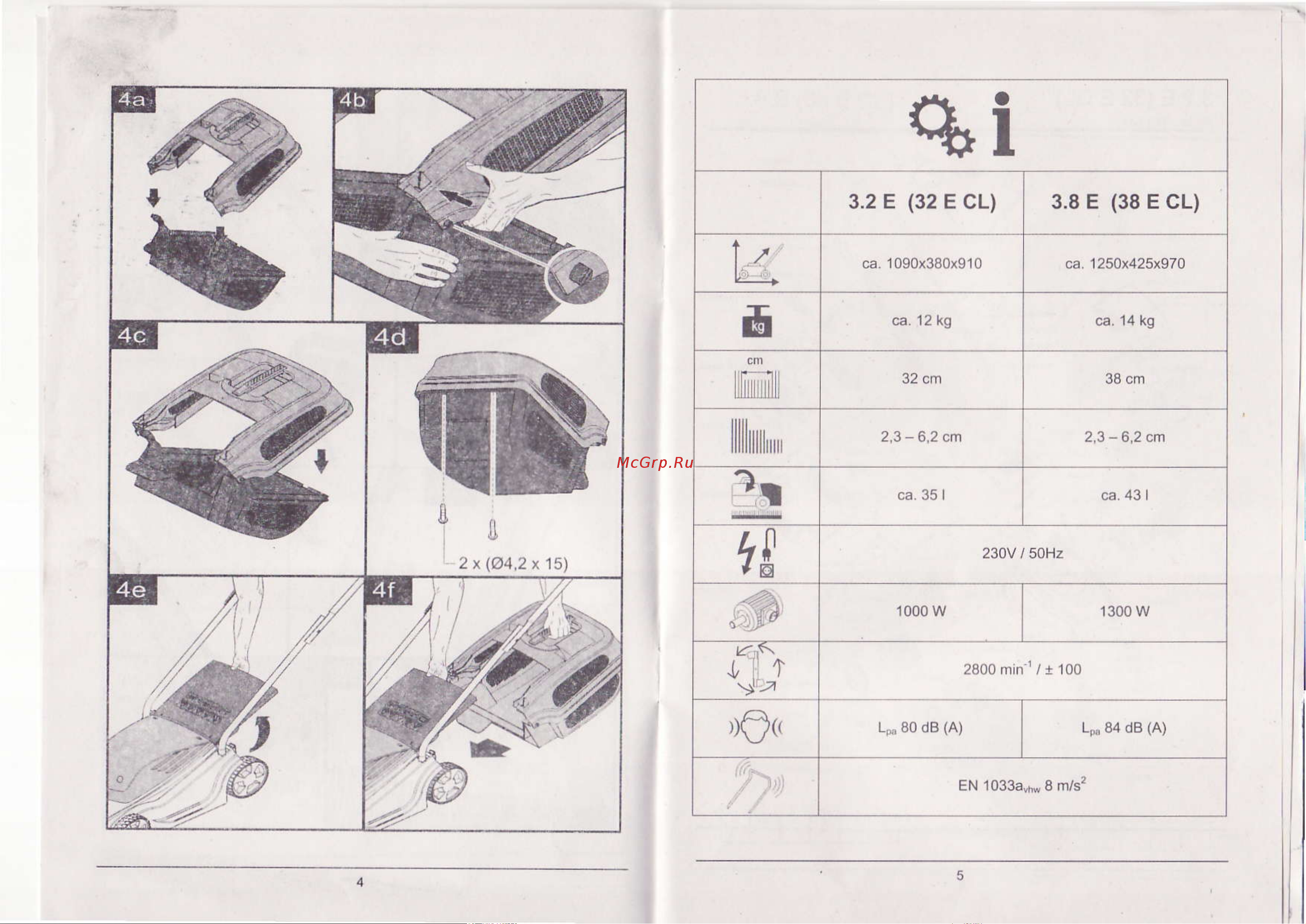 Al-Ko COMFORT 34 E 112 547 [2/8] Oo minr 1 too