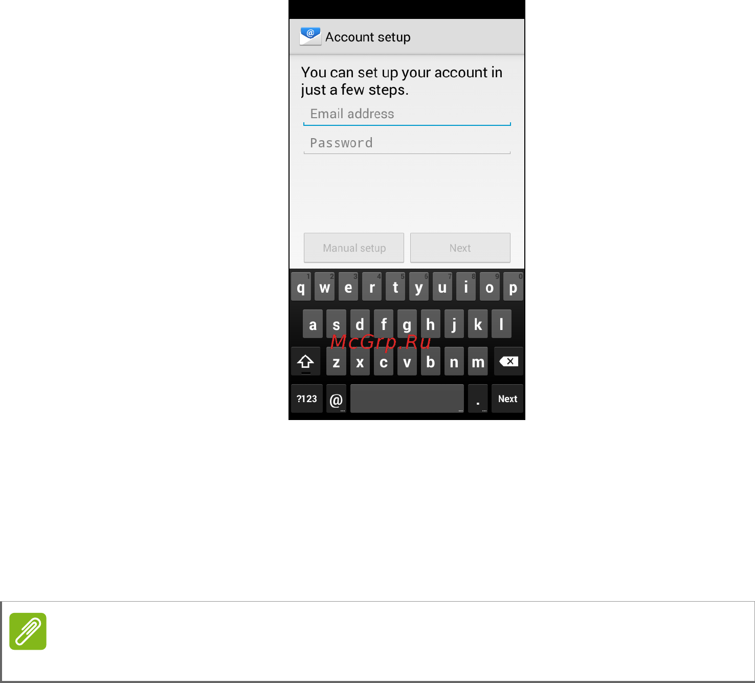 Acer Liquid Z520 (HM.HLUEU.002) [41/92] Настройка эл почты