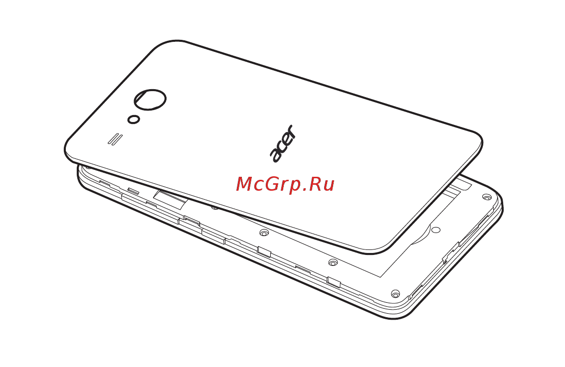 Acer Liquid Z520 (HM.HLUEU.002) [7/92] Установка sim карты или карты памяти microsd
