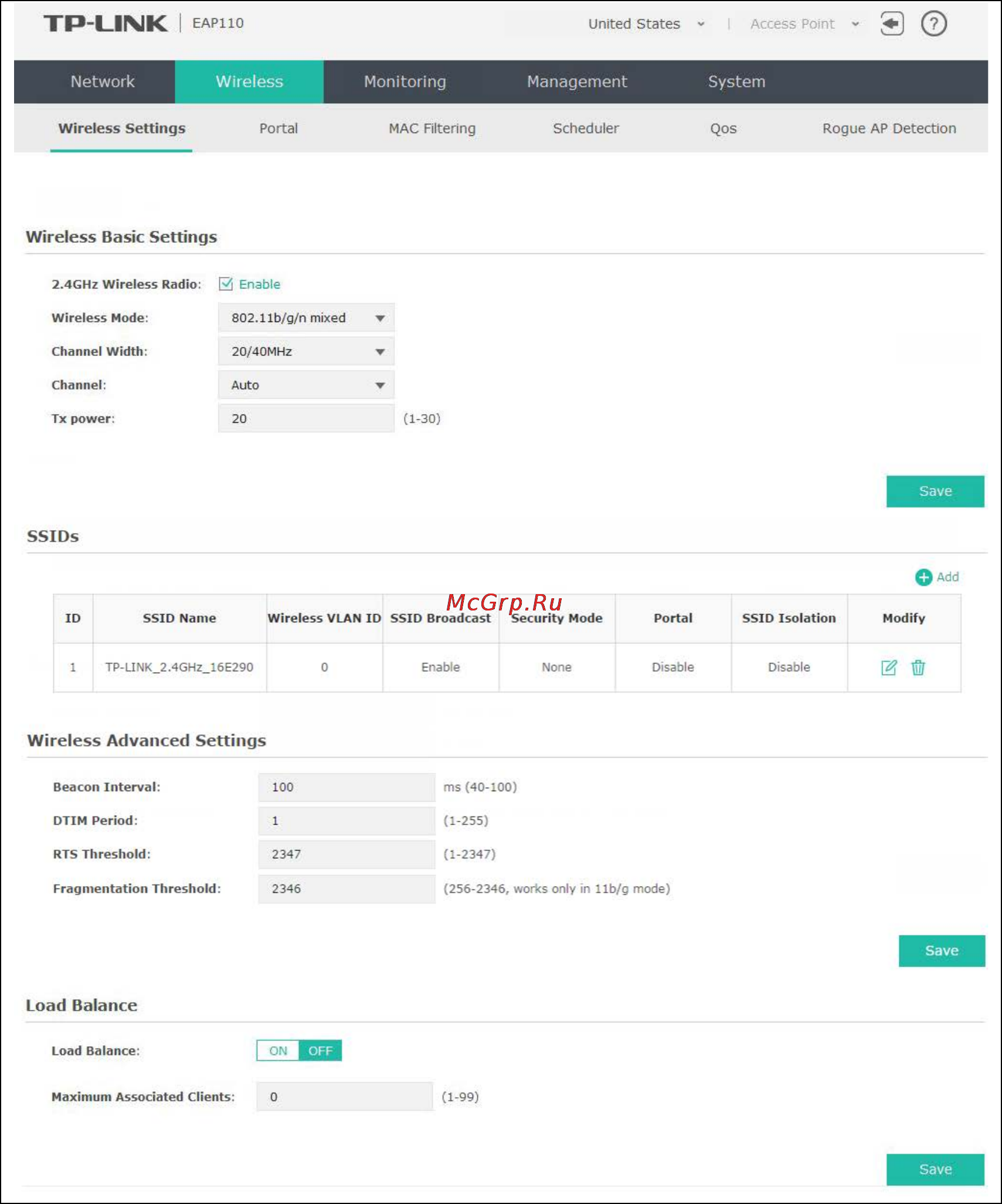 Tp-Link EAP220 [19/70] Wireless settings