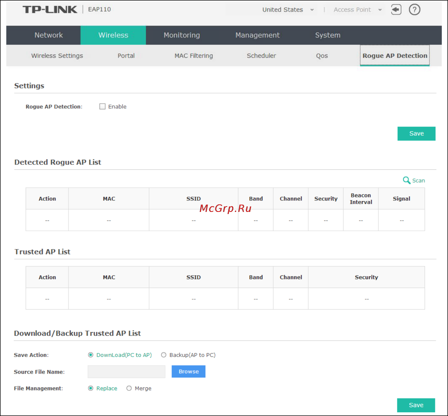 Tp-Link eap120 [43/70] Rogue ap detection